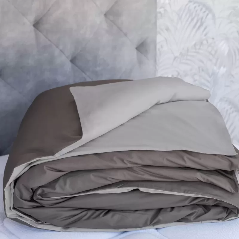 ΠΑΠΛΩΜΑΤΟΘΗΚΗ DOUBLE FACE COZY LIFE 260Χ240 GREY - METAL GREY